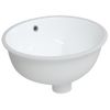 Lavabo De Baño Ovalado Cerámica Blanco 37x31x17,5 Cm