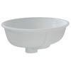 Lavabo De Baño Ovalado Cerámica Blanco 37x31x17,5 Cm