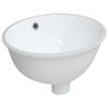 Lavabo De Baño Ovalado Cerámica Blanco 33x29x16,5 Cm