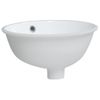 Lavabo De Baño Ovalado Cerámica Blanco 33x29x16,5 Cm