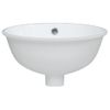 Lavabo De Baño Ovalado Cerámica Blanco 33x29x16,5 Cm