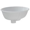 Lavabo De Baño Ovalado Cerámica Blanco 33x29x16,5 Cm