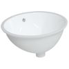 Lavabo De Baño Ovalado Cerámica Blanco 49x40,5x21 Cm