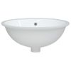 Lavabo De Baño Ovalado Cerámica Blanco 49x40,5x21 Cm