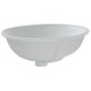 Lavabo De Baño Ovalado Cerámica Blanco 49x40,5x21 Cm