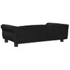 Cama Para Perros De Terciopelo Negro 95x55x30 Cm