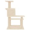 Rascador Para Gatos Con Postes De Sisal Color Crema 82,5 Cm