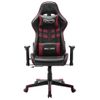 Silla De Gaming De Cuero Sintético Negro Y Rojo Tinto