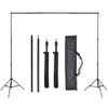 Kit Estudio 3 Telones Fondo Algodón Estructura Ajustable 3x5 M