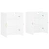 Armarios De Pared 2 Unidades Blanco 69,5x34x90 Cm