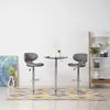 323648 Bar Stools 2 Pcs Grey Faux Leather