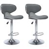 323648 Bar Stools 2 Pcs Grey Faux Leather