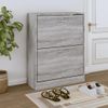 Mueble Zapatero Madera Contrachapada Gris Sonoma 63x24x81 Cm