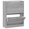 Mueble Zapatero Madera Contrachapada Gris Sonoma 63x24x81 Cm