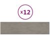 Paneles De Pared 12 Uds Terciopelo Gris Claro 60x15 Cm 1,08 M²