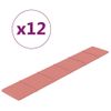 Paneles De Pared 12 Uds Terciopelo Rosa 90x15 Cm 1,62 M²