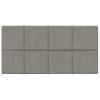 Paneles De Pared 12 Uds Terciopelo Gris Claro 60x30 Cm 2,16 M²