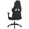 Silla Gaming De Masaje Con Reposapiés Tela Negro Y Naranja