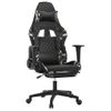 Silla Gaming Masaje Reposapiés Cuero Sintético Negro Camuflaje