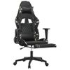 Silla Gaming Masaje Reposapiés Cuero Sintético Negro Camuflaje