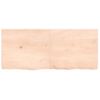 Estante De Pared Madera Maciza Roble Sin Tratar 140x60x(2-6) Cm