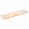 Estante De Pared Madera Maciza Roble Sin Tratar 180x50x(2-6) Cm