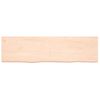 Estante De Pared Madera Maciza Roble Sin Tratar 180x50x(2-6) Cm