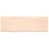 Estante De Pared Madera Maciza Roble Sin Tratar 180x60x(2-6) Cm