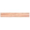 Estante Pared Madera Roble Tratada Marrón Claro 200x30x(2-6) Cm