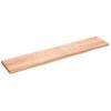 Estante Pared Madera Roble Tratada Marrón Claro 200x40x(2-6) Cm