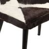 Sillón Orejero Con Reposapiés Cuero Auténtico Negro