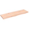 Encimera De Baño Madera Maciza Sin Tratar 100x30x(2-4) Cm