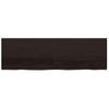 Encimera De Baño Madera Tratada Marrón Oscuro 200x60x(2-4) Cm