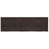 Encimera De Baño Madera Tratada Marrón Oscuro 200x60x(2-4) Cm