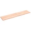 Encimera De Baño Madera Maciza Sin Tratar 220x50x(2-4) Cm