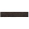 Encimera De Baño Madera Tratada Marrón Oscuro 200x40x(2-4) Cm