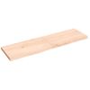 Encimera De Baño Madera Maciza Sin Tratar 140x40x(2-4) Cm