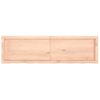 Encimera De Baño Madera Maciza Sin Tratar 140x40x(2-4) Cm