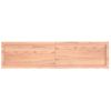 Encimera Baño Madera Maciza Tratada Marrón Claro 160x40x(2-6)cm