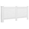 Cubiertas Para Radiador 2 Unidades Mdf Blanco 172x19x81,5 Cm