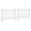 Cubiertas Para Radiador 2 Unidades Mdf Blanco 112x19x81,5 Cm