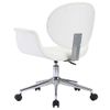 Silla De Oficina Giratoria De Cuero Sintético Blanco