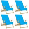 Toallas De Playa 4 Uds Tela Turquesa 400 G/m² 60x135 Cm