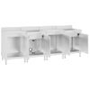 Fregadero De Cocina Profesional Acero Inoxidable 240x60x96 Cm