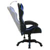 Silla Gaming Con Luces Led Rgb Cuero Sintético Azul Y Negro