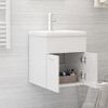 Mueble Con Lavabo Aglomerado Blanco Brillante