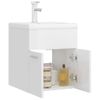 Mueble Con Lavabo Aglomerado Blanco Brillante