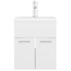 Mueble Con Lavabo Aglomerado Blanco Brillante