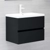 Mueble Con Lavabo Madera De Ingeniería Negro