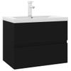 Mueble Con Lavabo Madera De Ingeniería Negro